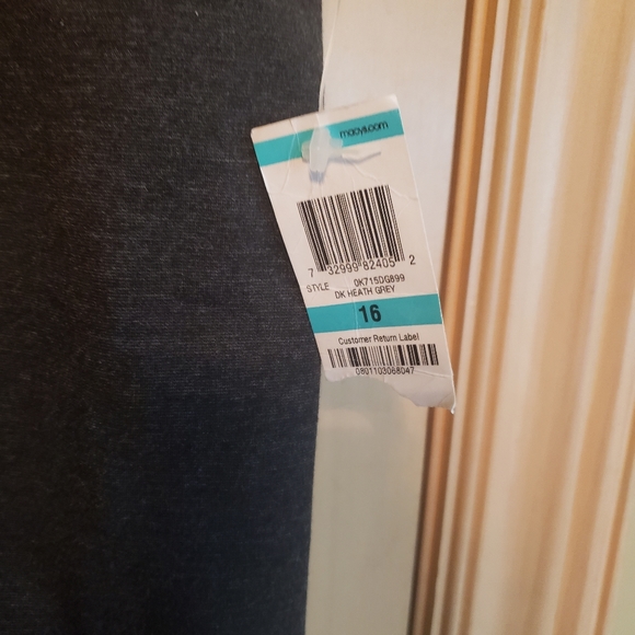 NWT Sz 16 International Concepts Heather grey pant - Picture 2 of 4